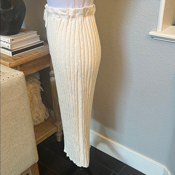 Free People Beach Veda Linen Blend Sweater Ribbed Midi Skirt – Size Medium - Picture 6 of 10